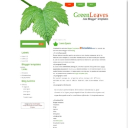 GreenLeaves Blogger Template