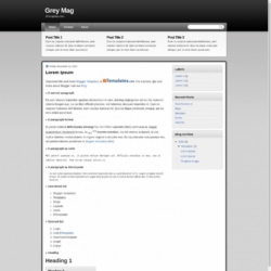 Grey Mag Blogger Template