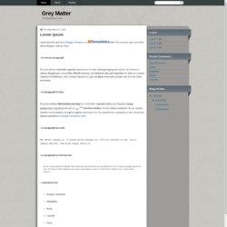 Grey Matter Blogger Template