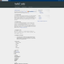 Hello Wiki Blogger Templates Btemplates