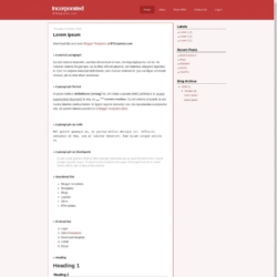 Incorporated Blogger Template