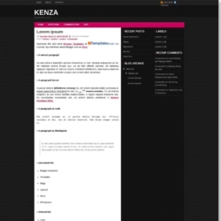 Kenza Blogger Template