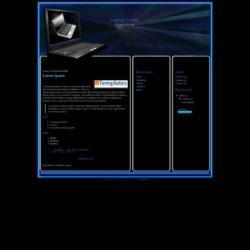 Laptop in blue Blogger Template