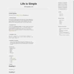Life is Simple Blogger Template