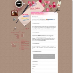 Love Letter Blogger Template