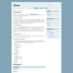 Minima Blogger Template