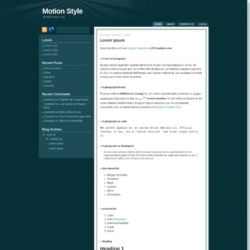 Motion Style Blogger Template