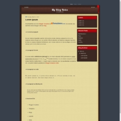 My Blog Notes Blogger Template