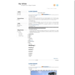My White Blogger Template
