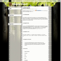 Natural Paper Blogger Template