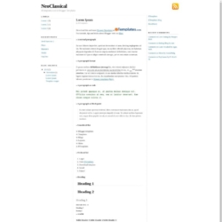 NeoClassical Blogger Template