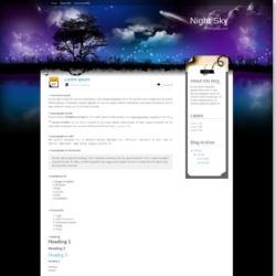 Night Sky Blogger Template