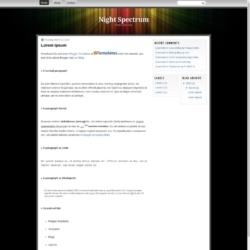 Night Spectrum Blogger Template