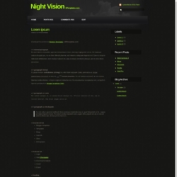 Night Vision Blogger Template