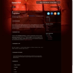 Opaque Red Blogger Template