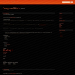 Orange and Black Blogger Template