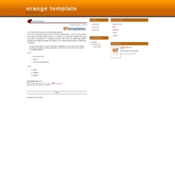 Orange Blogger Template