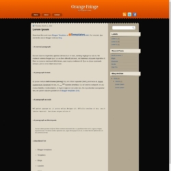 Orange Fringe Blogger Template