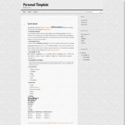 Personal Template Blogger Template