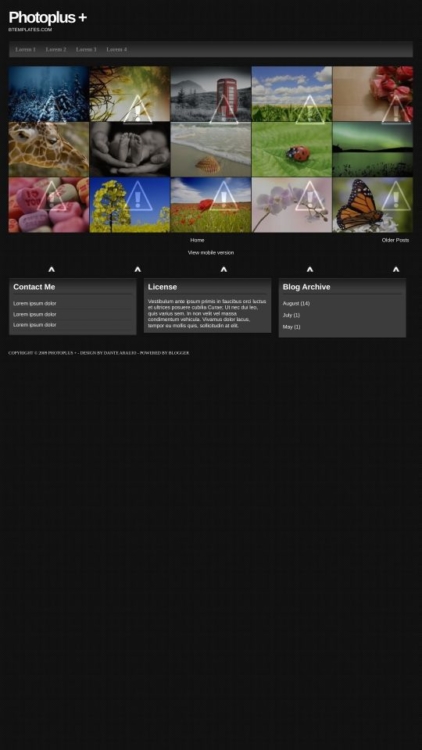 Photoplus Color Background Photoplus Blogger Template - BTemplates