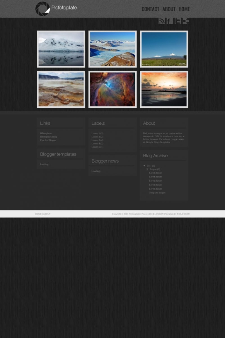 Picfotoplate Blogger Template - BTemplates