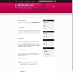 Pink Blogging Blogger Template