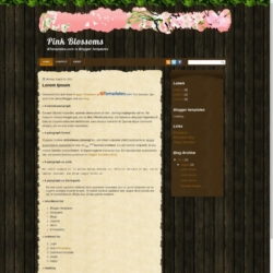 Pink Blossoms Blogger Template