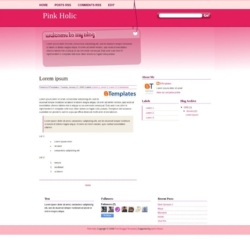 Pink Holic Blogger Template