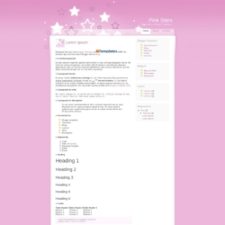 Pink Stars Blogger Template