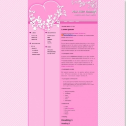 Pink White Valentine Blogger Template