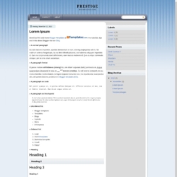 Prestige Blogger Template