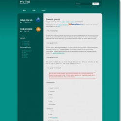 Pro Teal Blogger Template