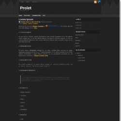 Prolet Blogger Template