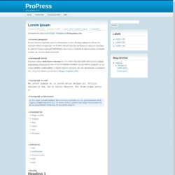 ProPress Blogger Template