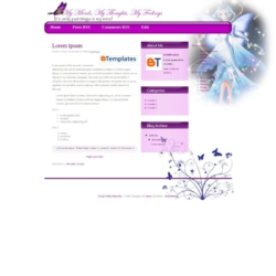 Purple White Butterfly Blogger Template