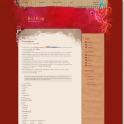 Red Blog Blogger Template