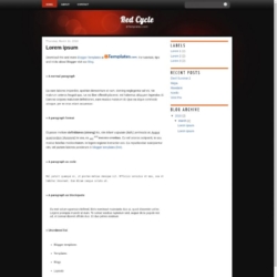 Red Cycle Blogger Template