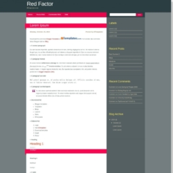 Red Factor Blogger Template