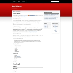 Red Flame Blogger Template