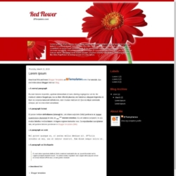 Red Flower Blogger Template