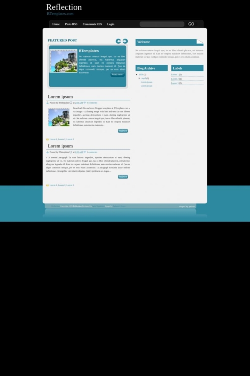 Reflection Box Blog Page Example Reflection Blogger Template - BTemplates