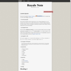 Royale Note Blogger Template