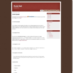 Rusty Nail Blogger Template