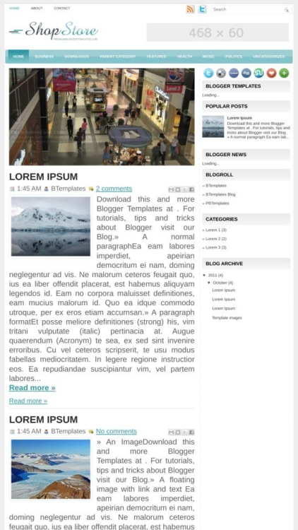 ShopStore Blogger Template - BTemplates