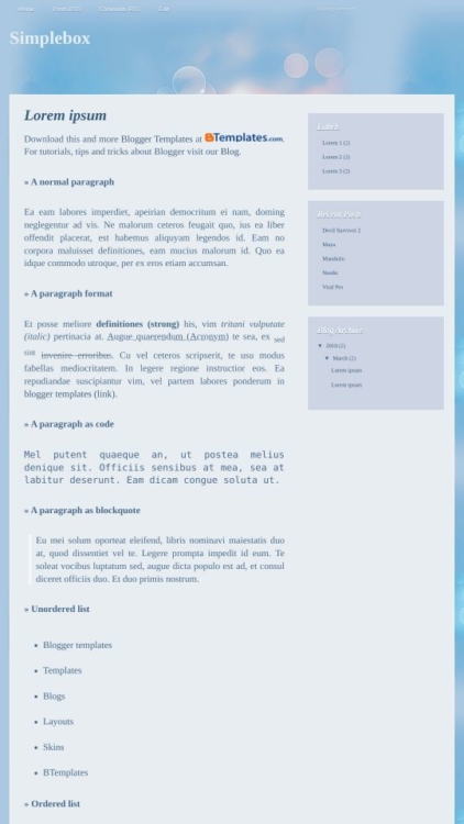 Simpletech Blog Template Simplebox Blogger Template - BTemplates