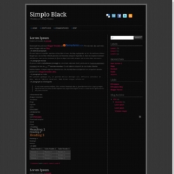 Simplo Black Blogger Template