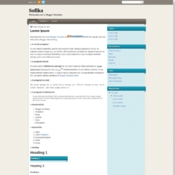 Sofika Blogger Template