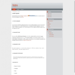 Sonica Blogger Template