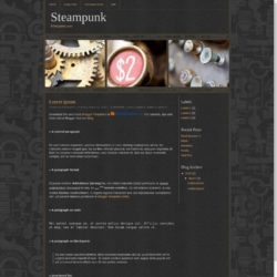 Steampunk Blogger Template