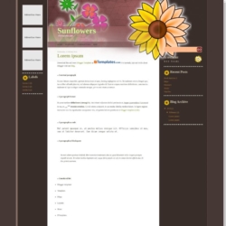 Sunflowers Blogger Template